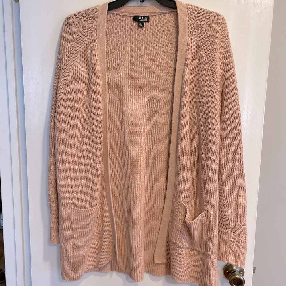 Long pink sweater